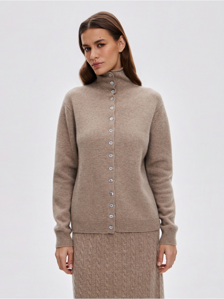 КАРДИГАН С ВОРОТНИКОМ BROWN ELEGANCE