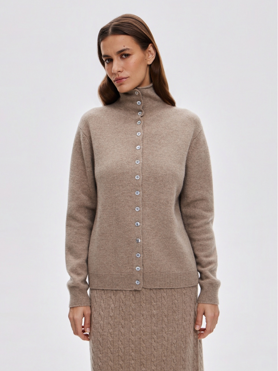 КАРДИГАН С ВОРОТНИКОМ BROWN ELEGANCE