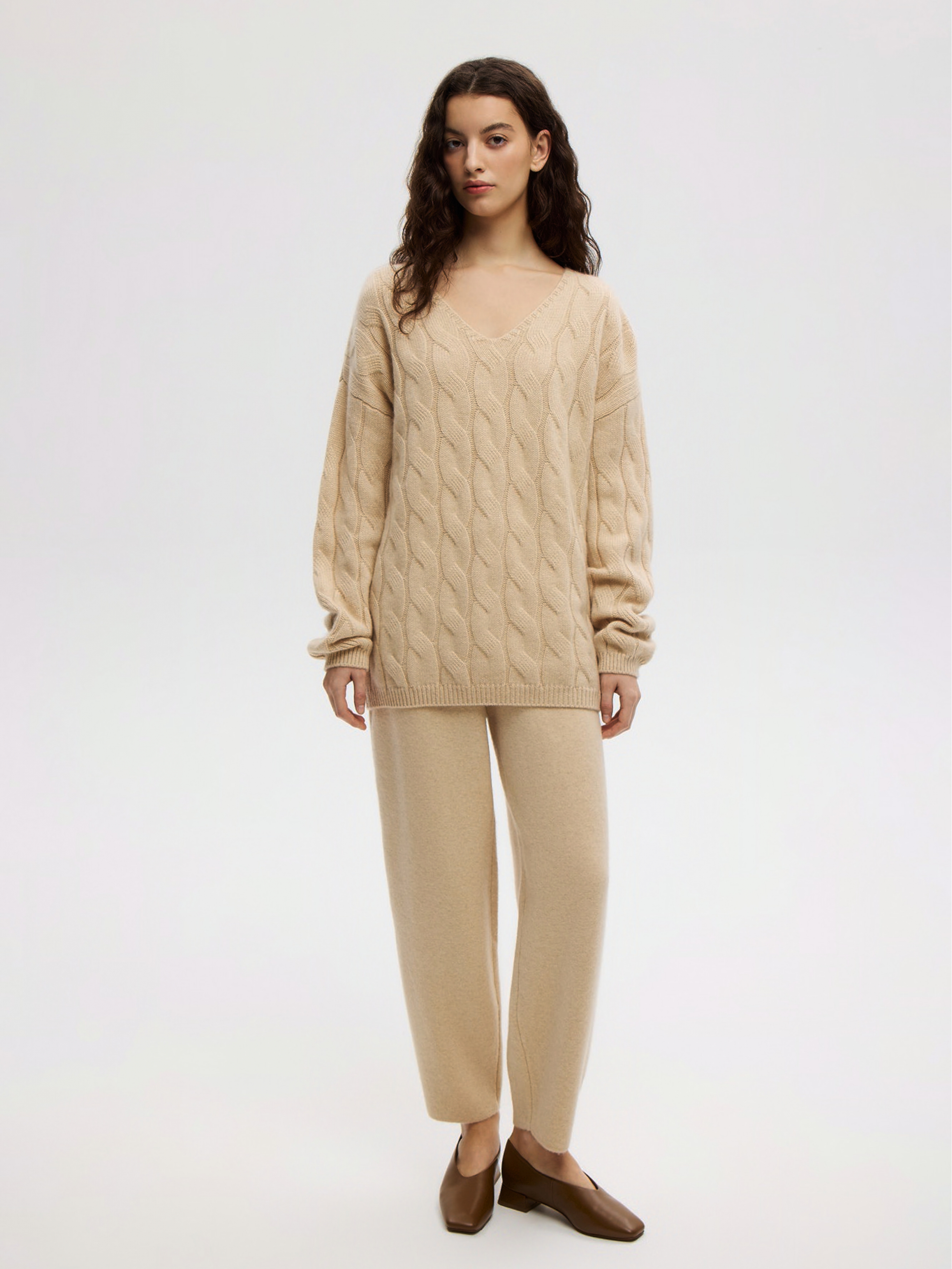 VANILLA BLEND CABLE-KNIT PULLOVER