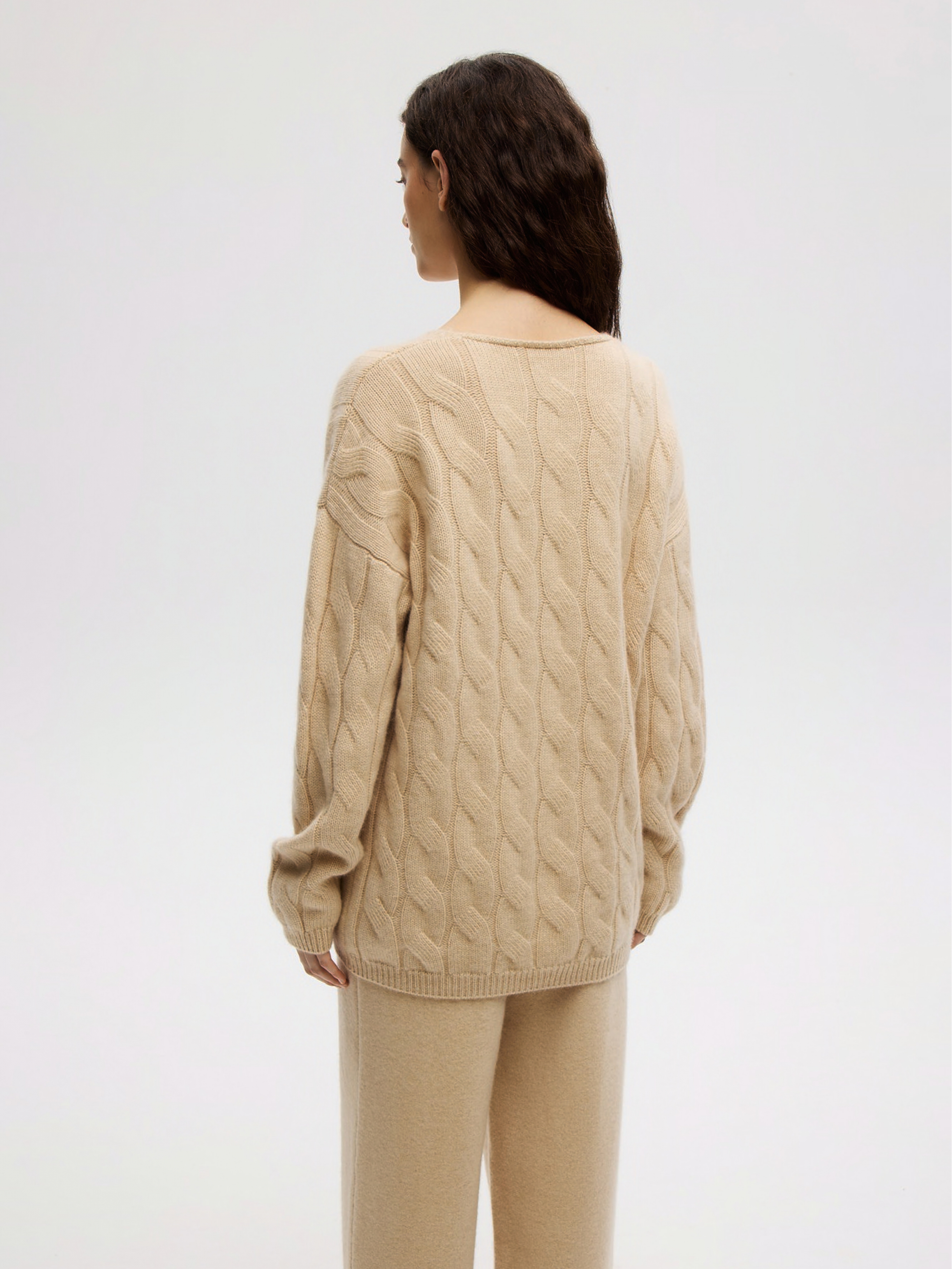 VANILLA BLEND CABLE-KNIT PULLOVER