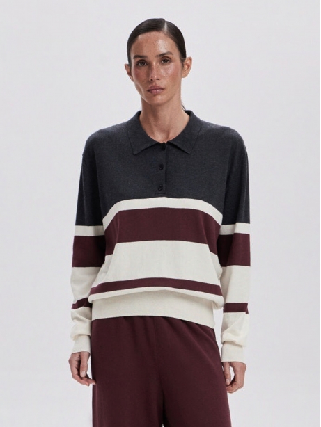 CHERRY STRIPES POLO JUMPER