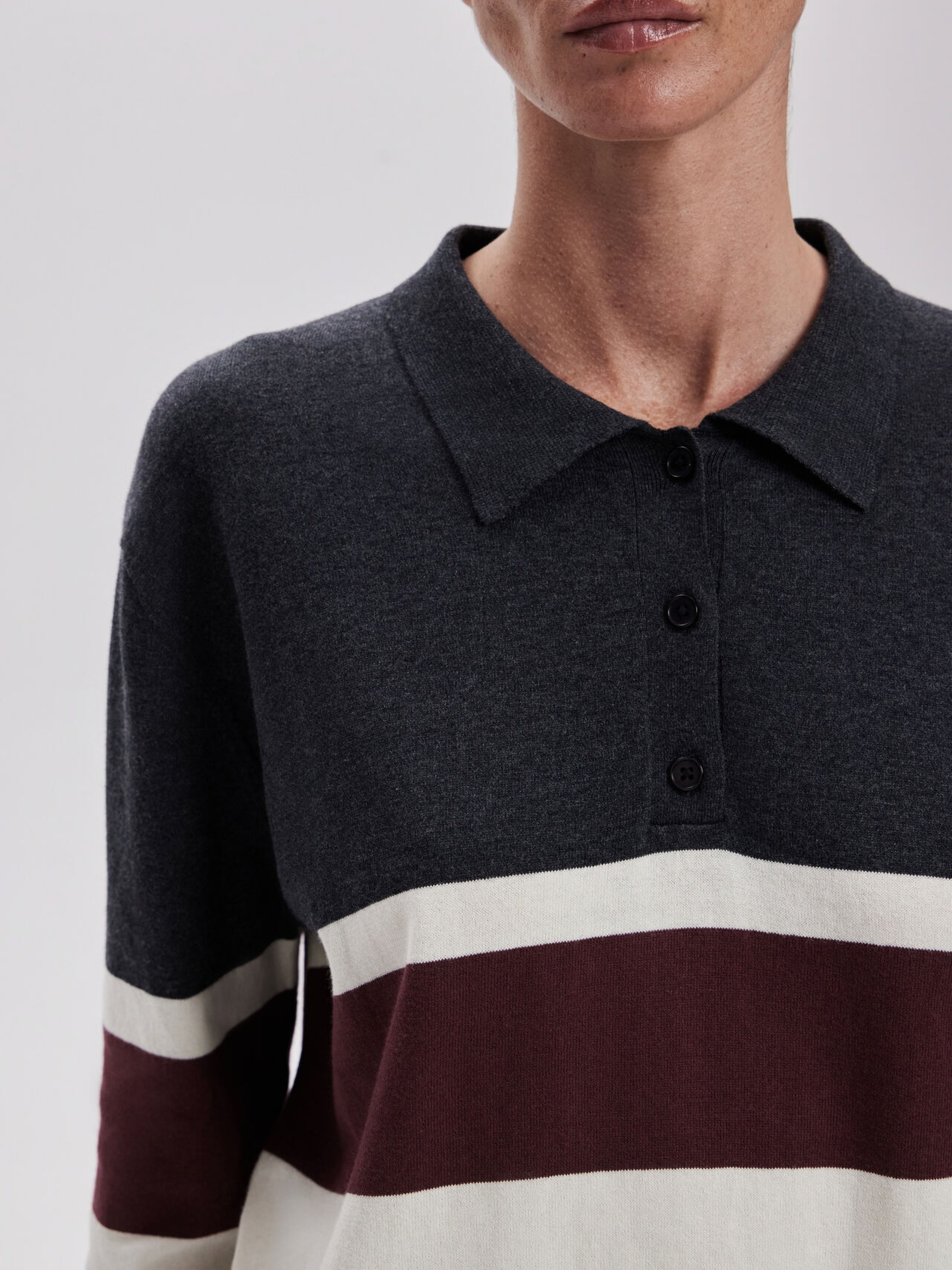 CHERRY STRIPES POLO JUMPER