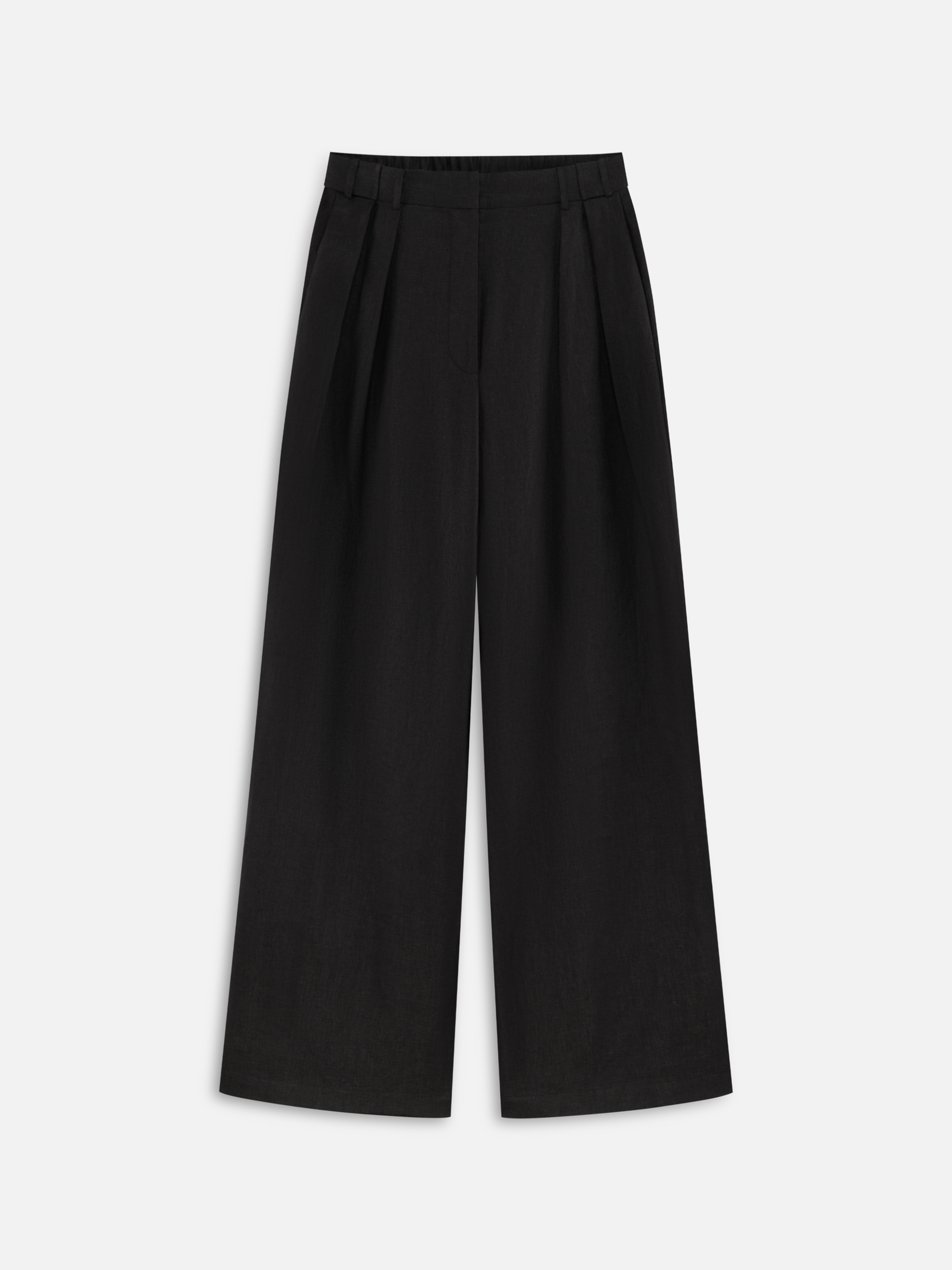 БРЮКИ 9 ЛЕН ЧЕРНЫЕ