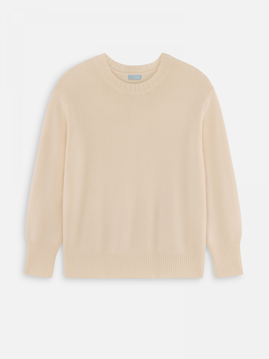ДЖЕМПЕР 14 ШЕРСТЬ-КАШЕМИР КРЕМОВЫЙ