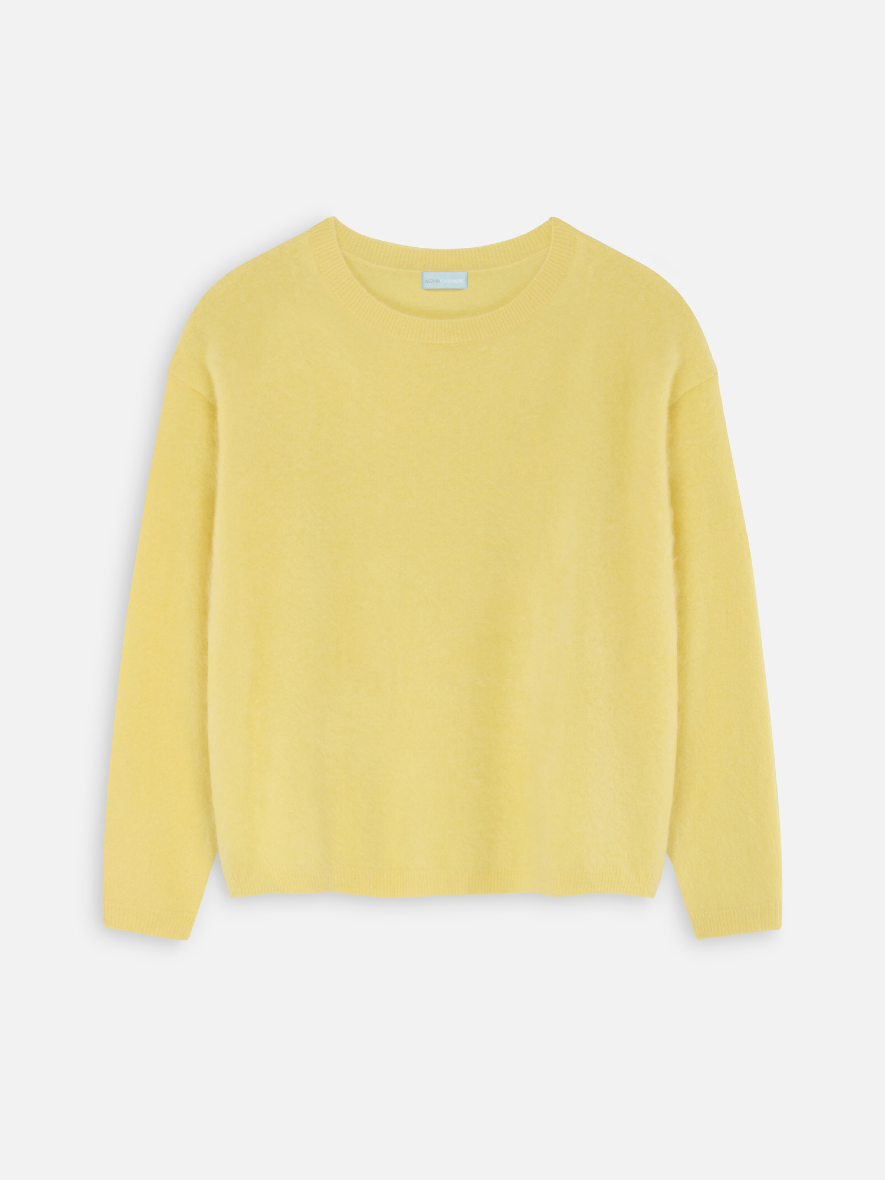 SWEATER 18 BRUSHED CASHMERE LEMON