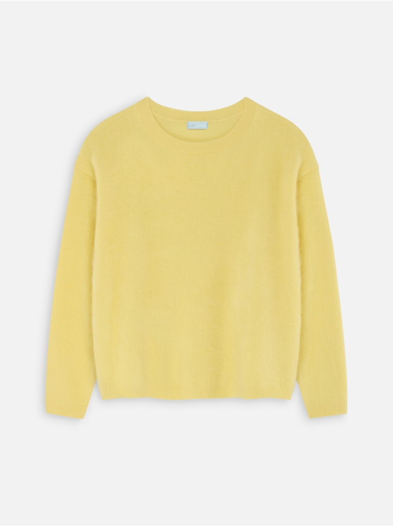 SWEATER 18 BRUSHED CASHMERE LEMON