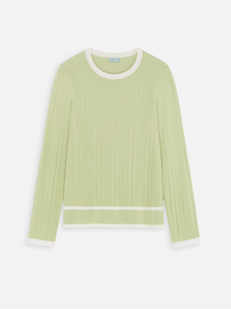 SWEATER 20 RIBBED VISCOSE GREEN
