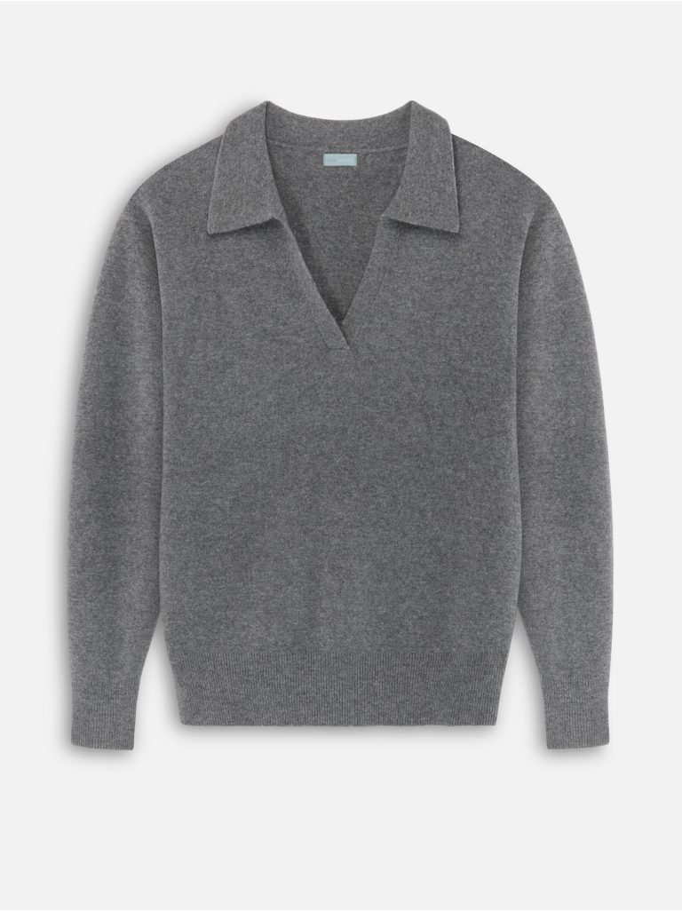 POLO SWEATER 1 CASHMERE GREY