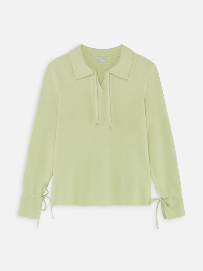 POLO SWEATER 3 VISCOSE GREEN