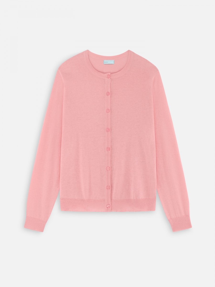 КАРДИГАН 10 ЛЕН РОЗОВЫЙ
