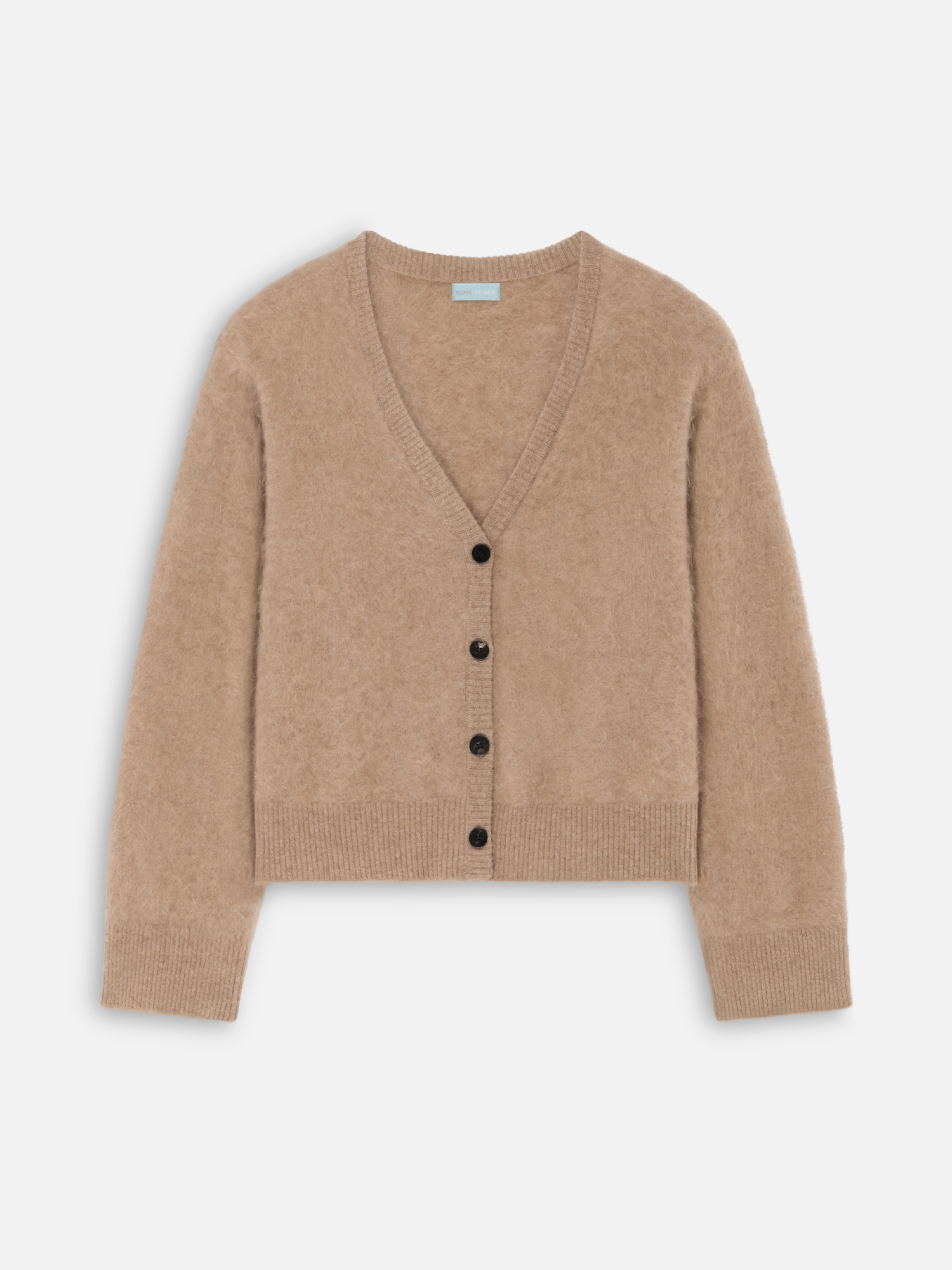 CARDIGAN 5 BRUSHED CASHMERE BEIGE