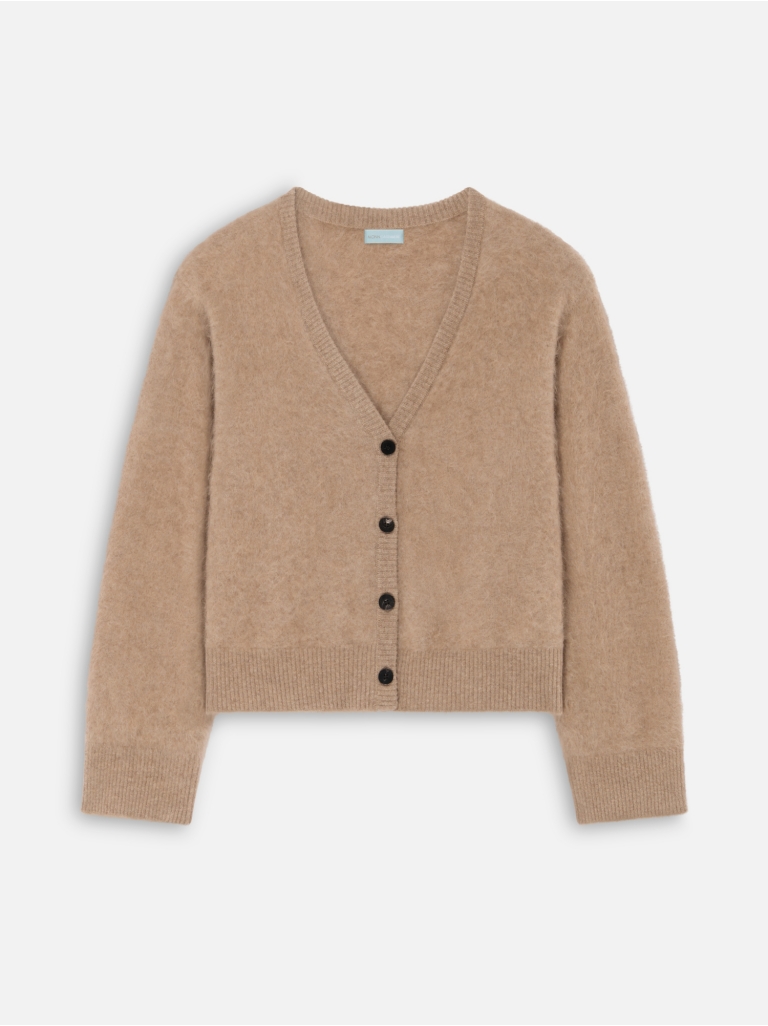 CARDIGAN 5 BRUSHED CASHMERE BEIGE