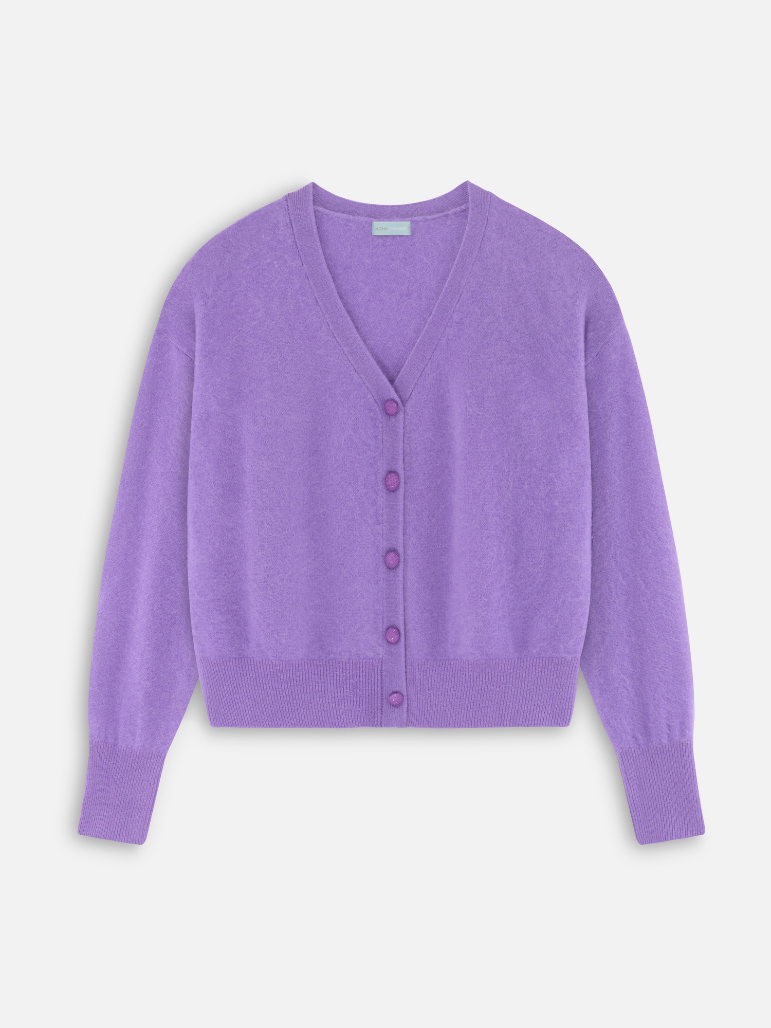 CARDIGAN 7 BRUSHED CASHMERE LILAC