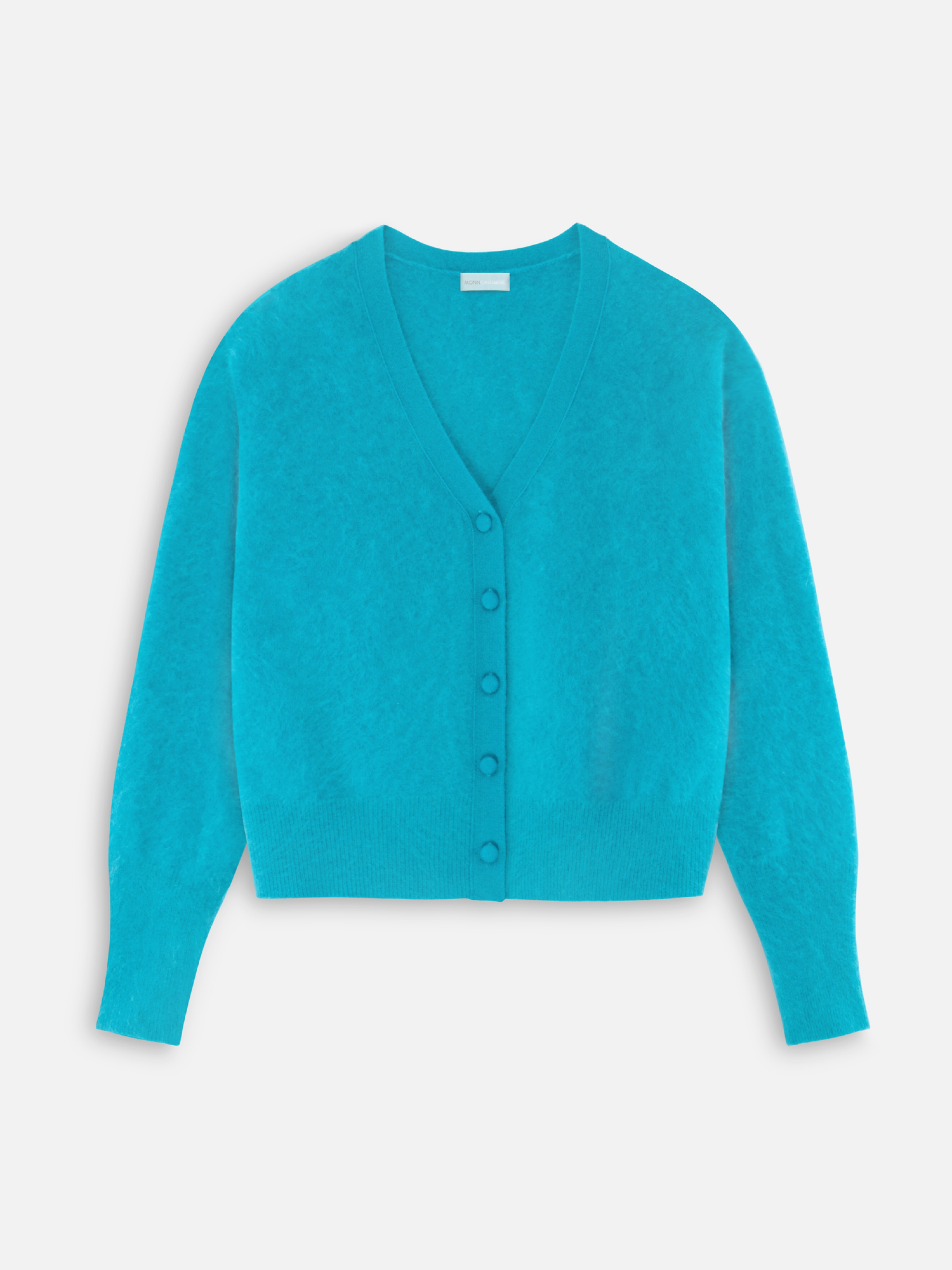 КАРДИГАН 8 ВЫЧЕСАННЫЙ КАШЕМИР БИРЮЗОВЫЙ