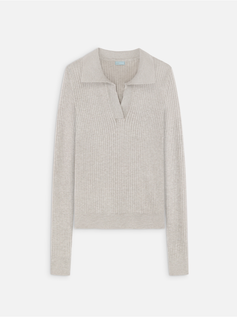 POLO LONGSLEEVE 1 SILK GREY