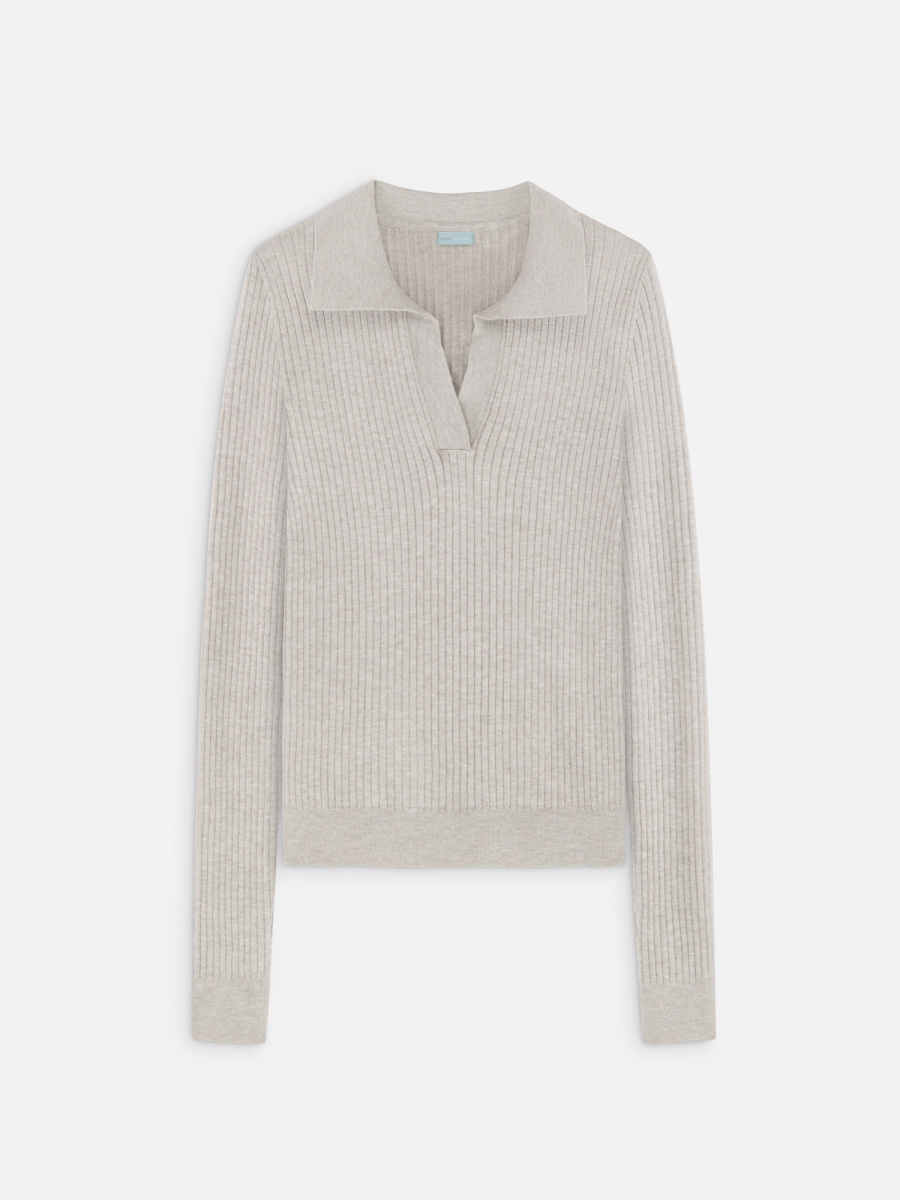 POLO LONGSLEEVE 1 SILK GREY