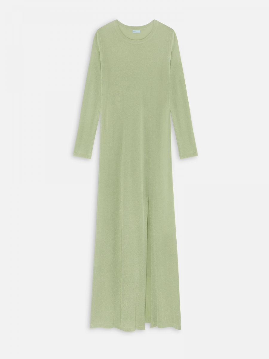 ПЛАТЬЕ 5 ВИСКОЗА С НИТЬЮ ЛЮРЕКСА МЯТНОЕ