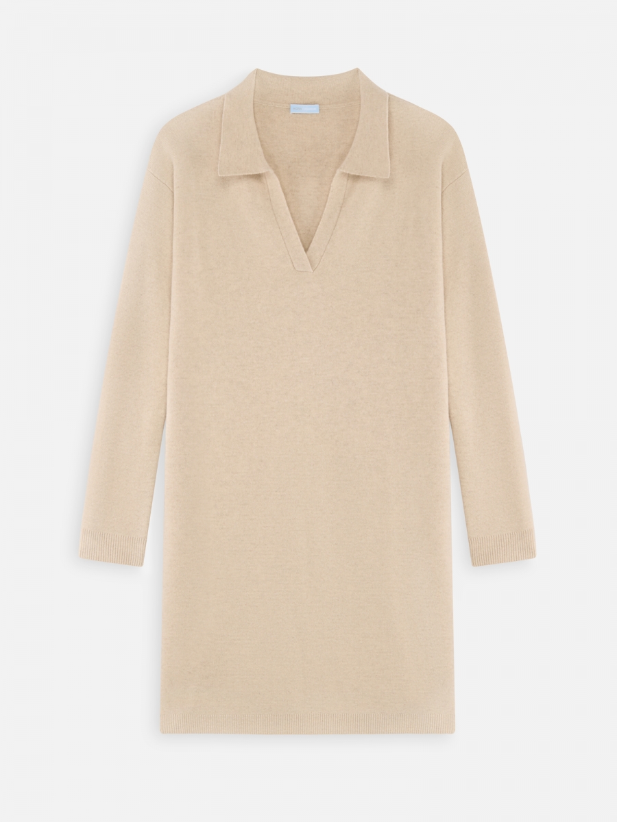 ПЛАТЬЕ-ПОЛО 1 КАШЕМИР БЕЖЕВОЕ