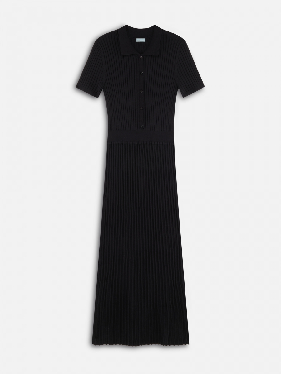 ПЛАТЬЕ-ПОЛО 3 ШЕЛК ЧЕРНОЕ