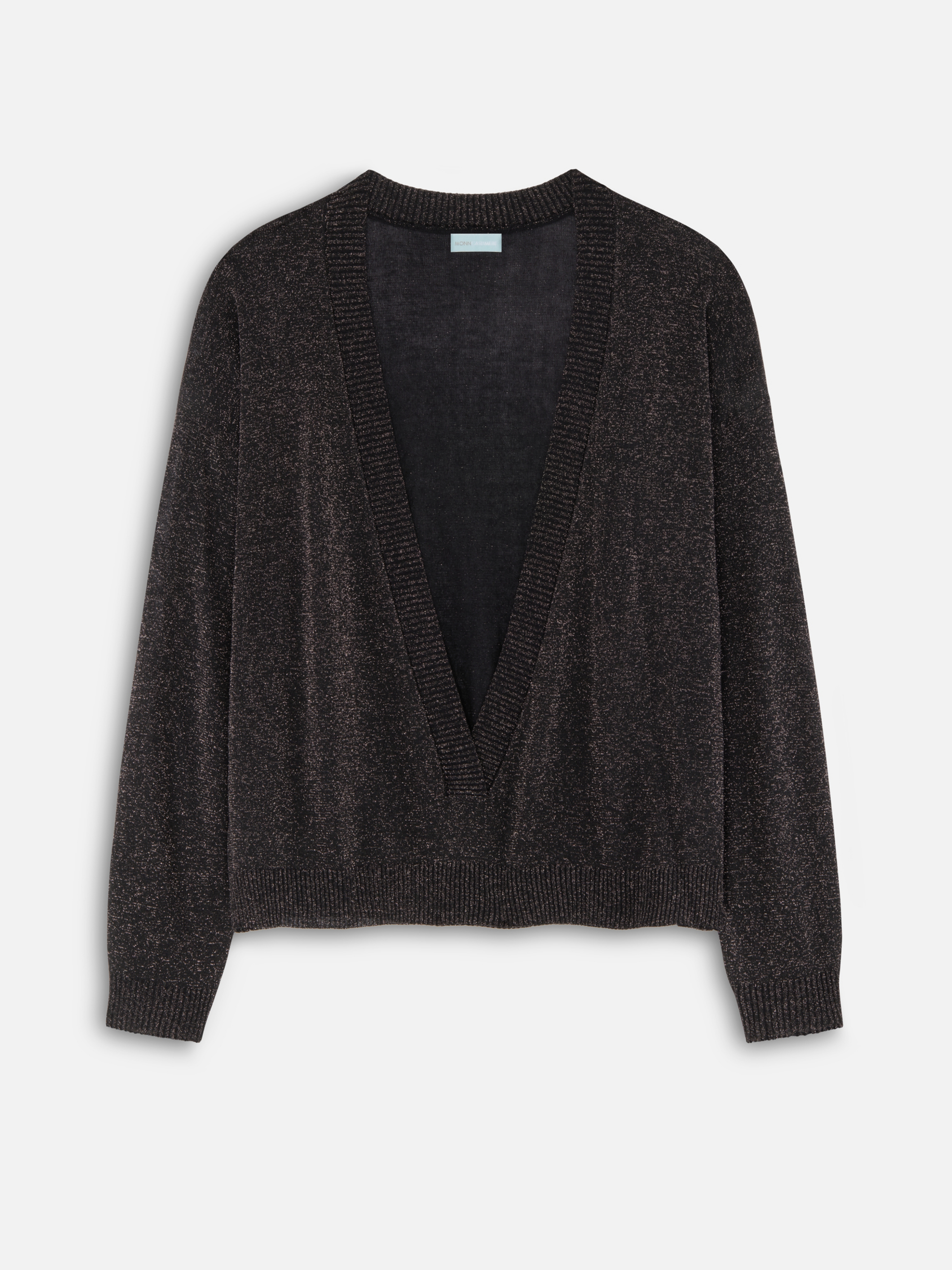 PULLOVER 3 VISCOSE LUREX BLACK