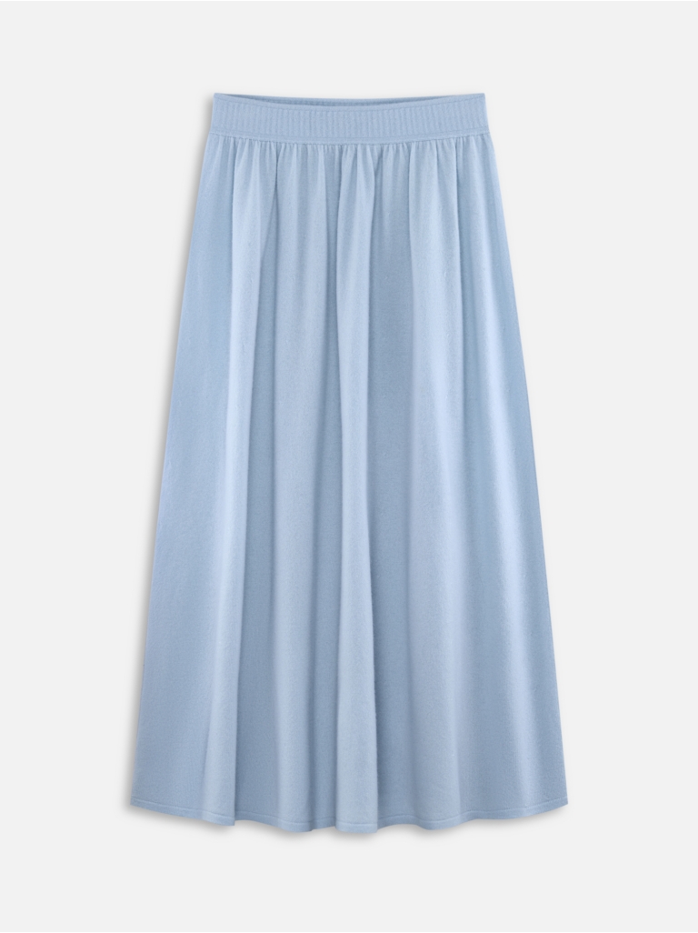 SKIRT 2 WOOL-CASHMERE LIGHT BLUE