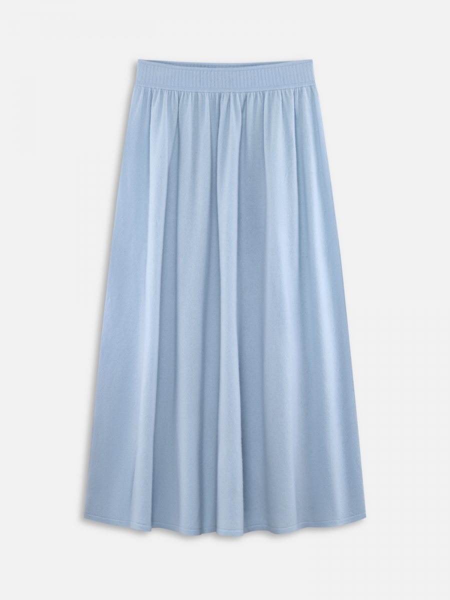 ЮБКА 2 ШЕРСТЬ-КАШЕМИР НЕЖНО-ГОЛУБАЯ