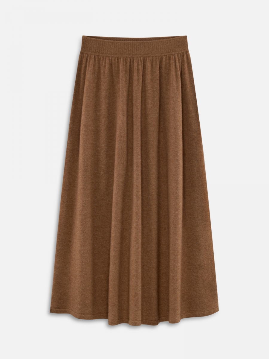 ЮБКА 3 ШЕРСТЬ-КАШЕМИР КАРАМЕЛЬНАЯ