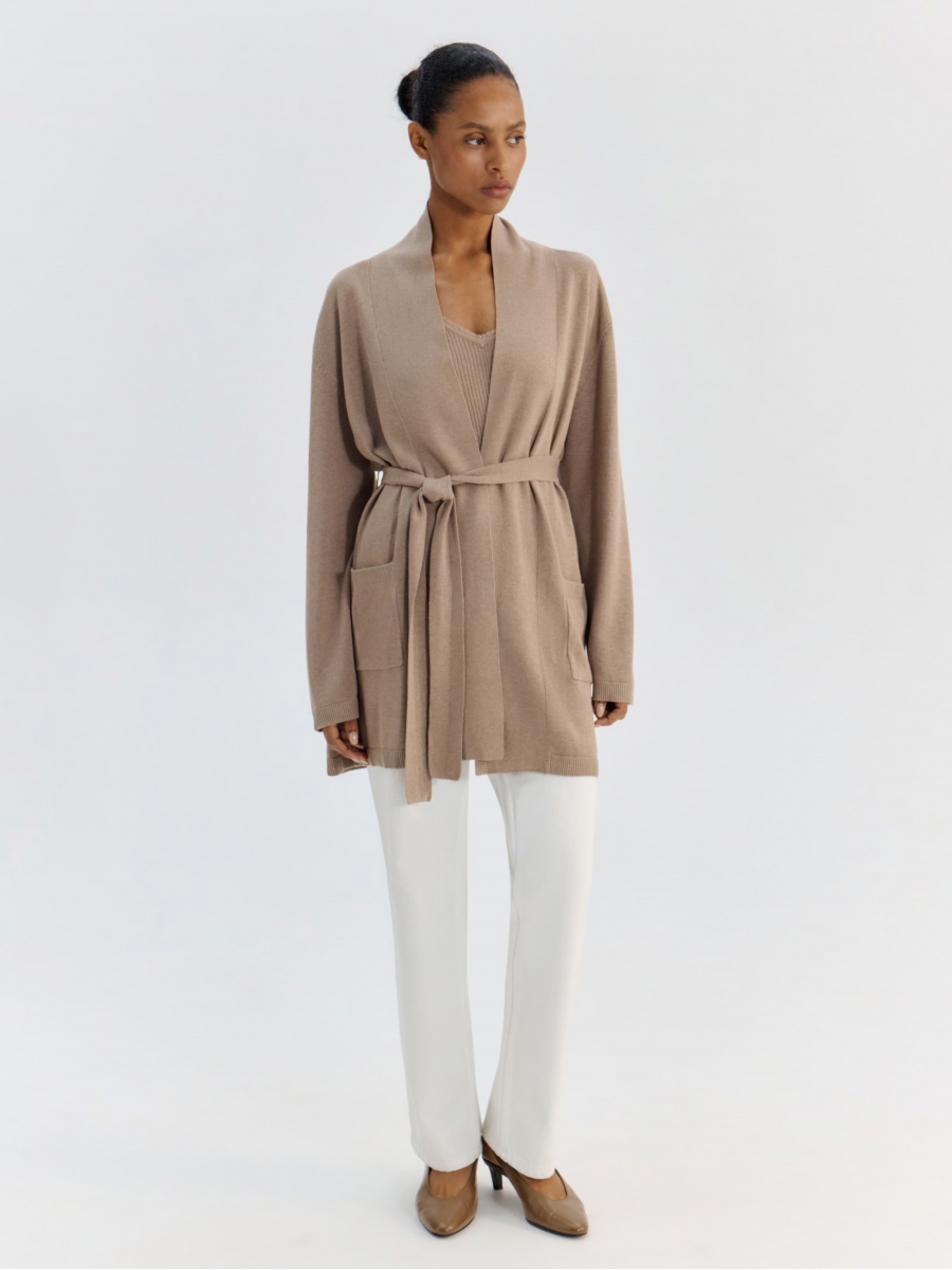 КАРДИГАН-КИМОНО С ПОЯСОМ BRULEE