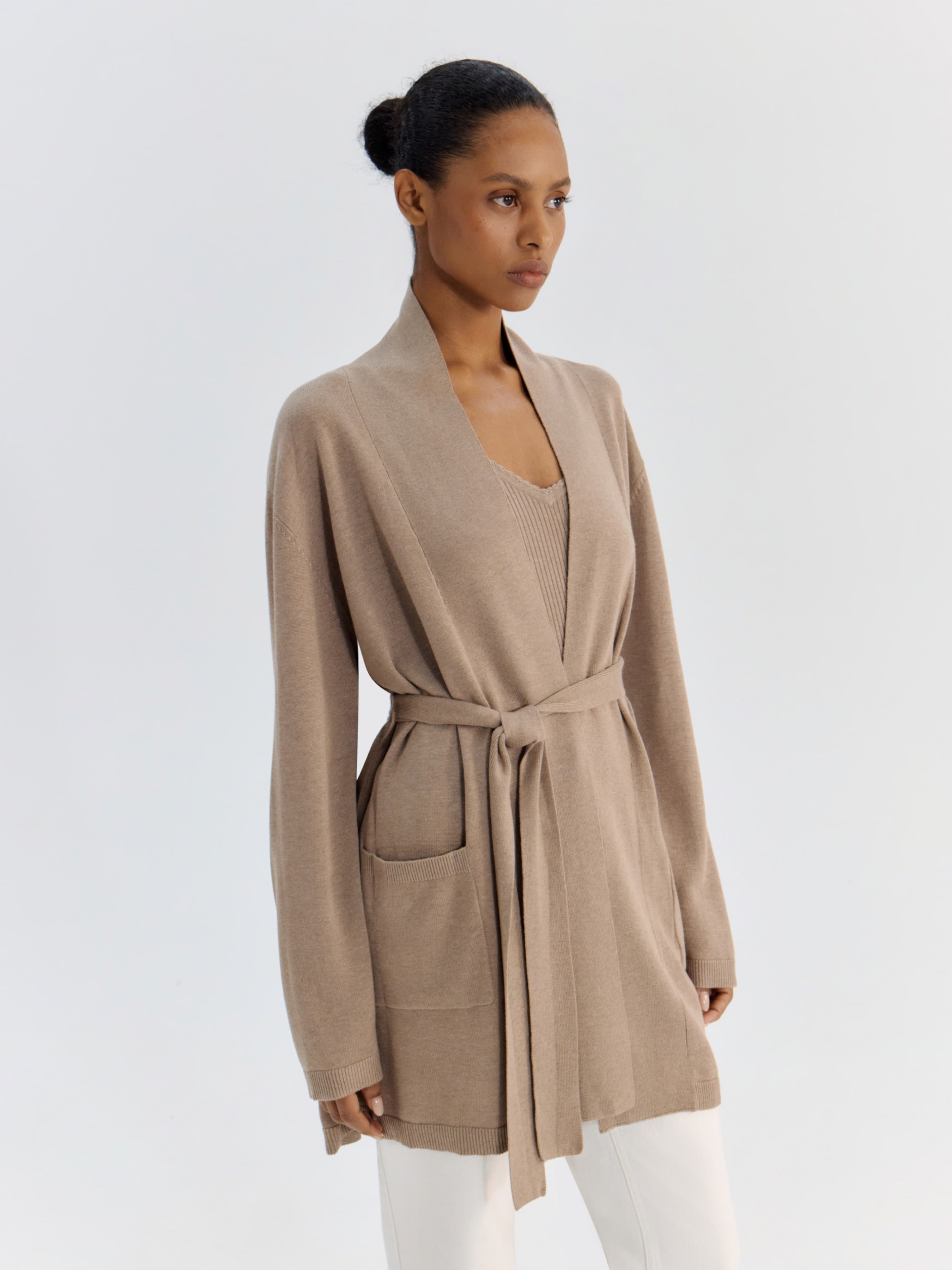 КАРДИГАН-КИМОНО С ПОЯСОМ BRULEE