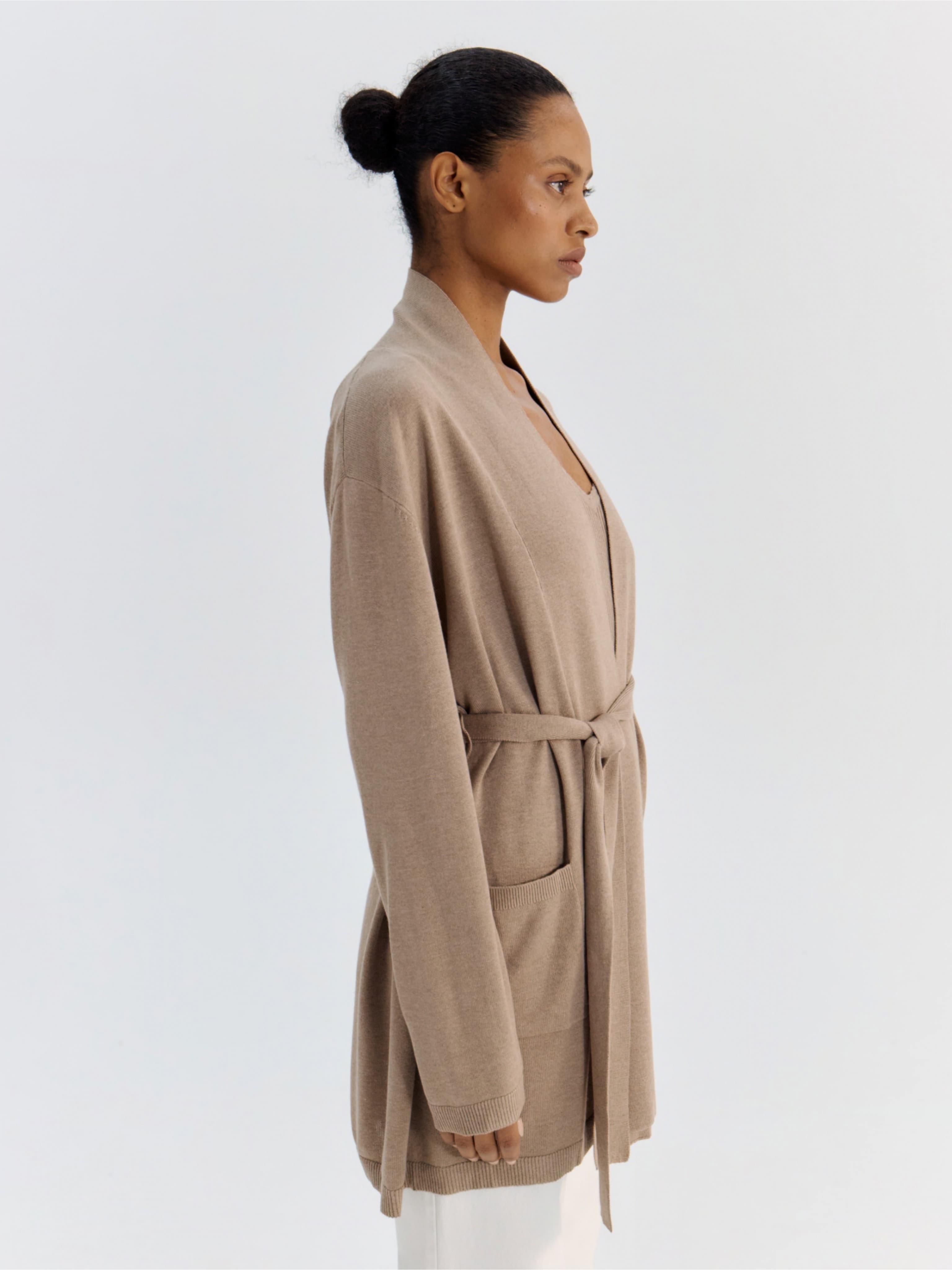 КАРДИГАН-КИМОНО С ПОЯСОМ BRULEE