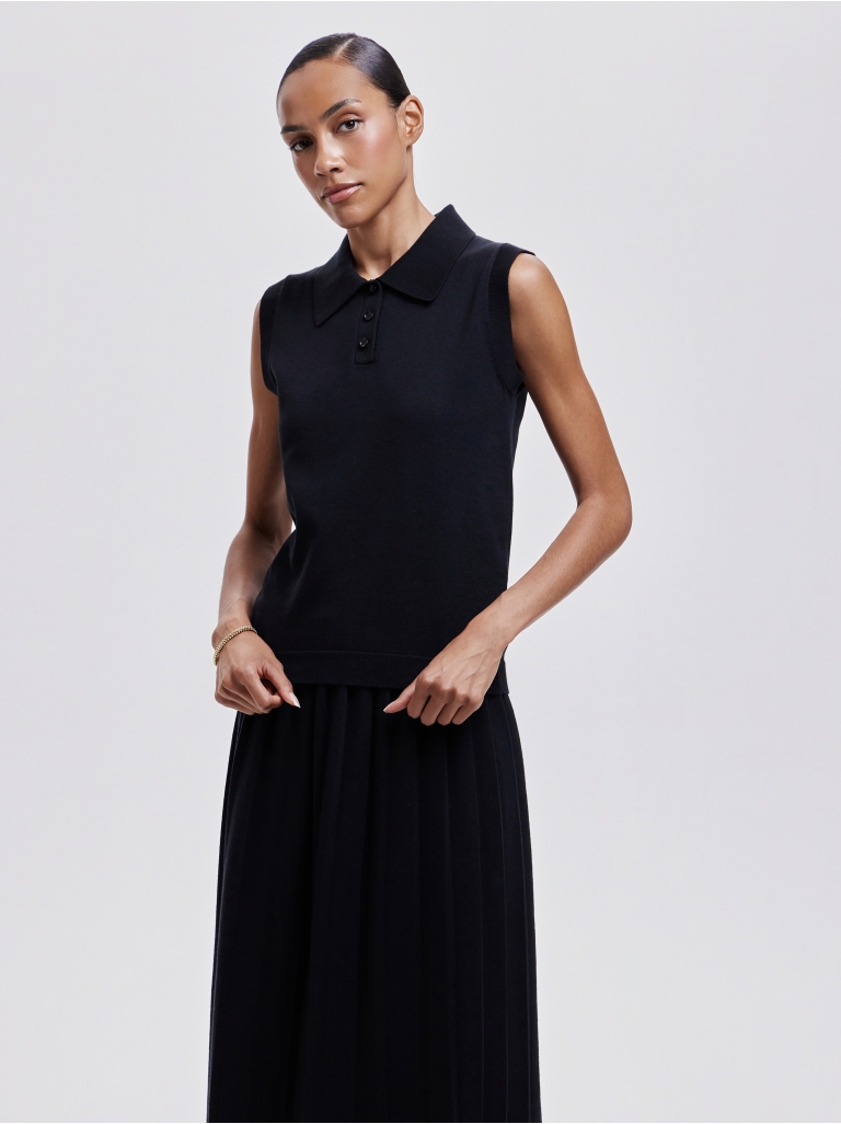 BLACK SWAN POLO TOP