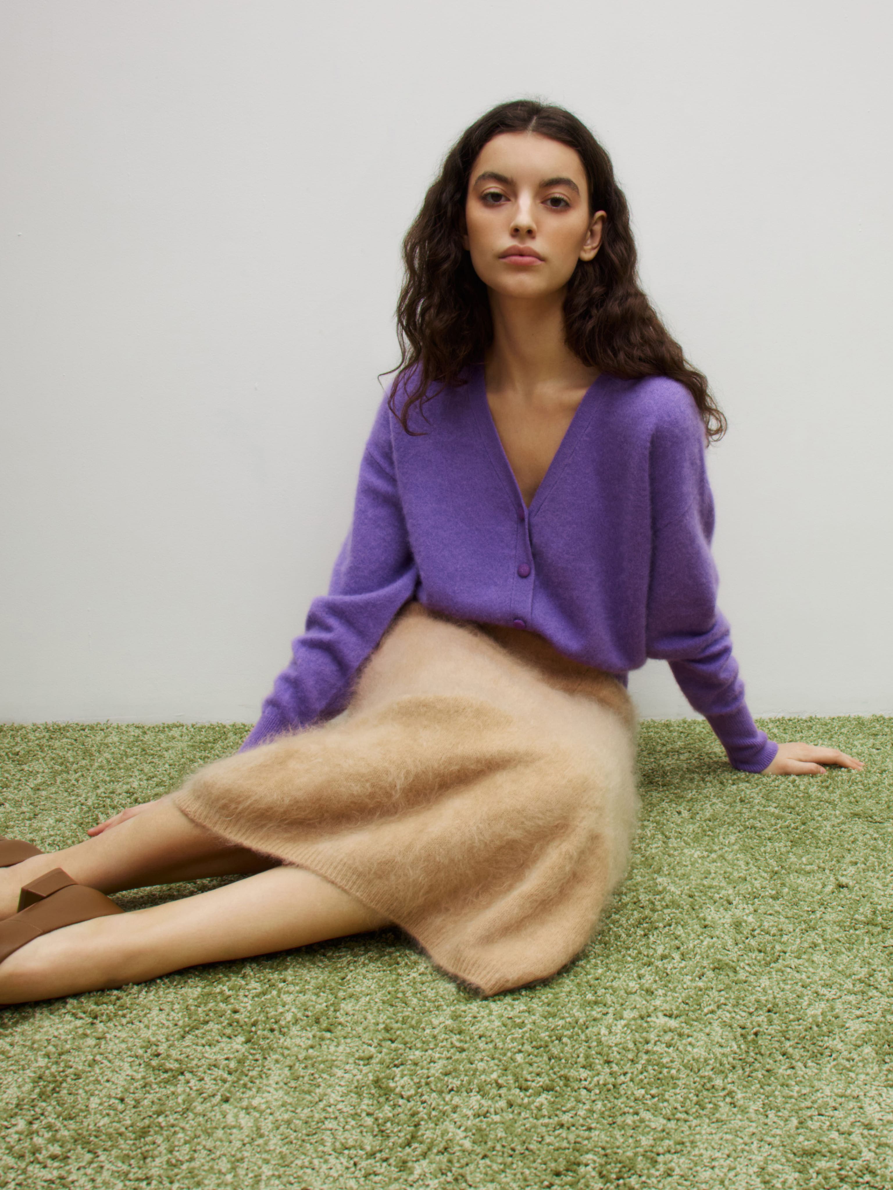 SKIRT 9 BRUSHED CASHMERE CARAMEL