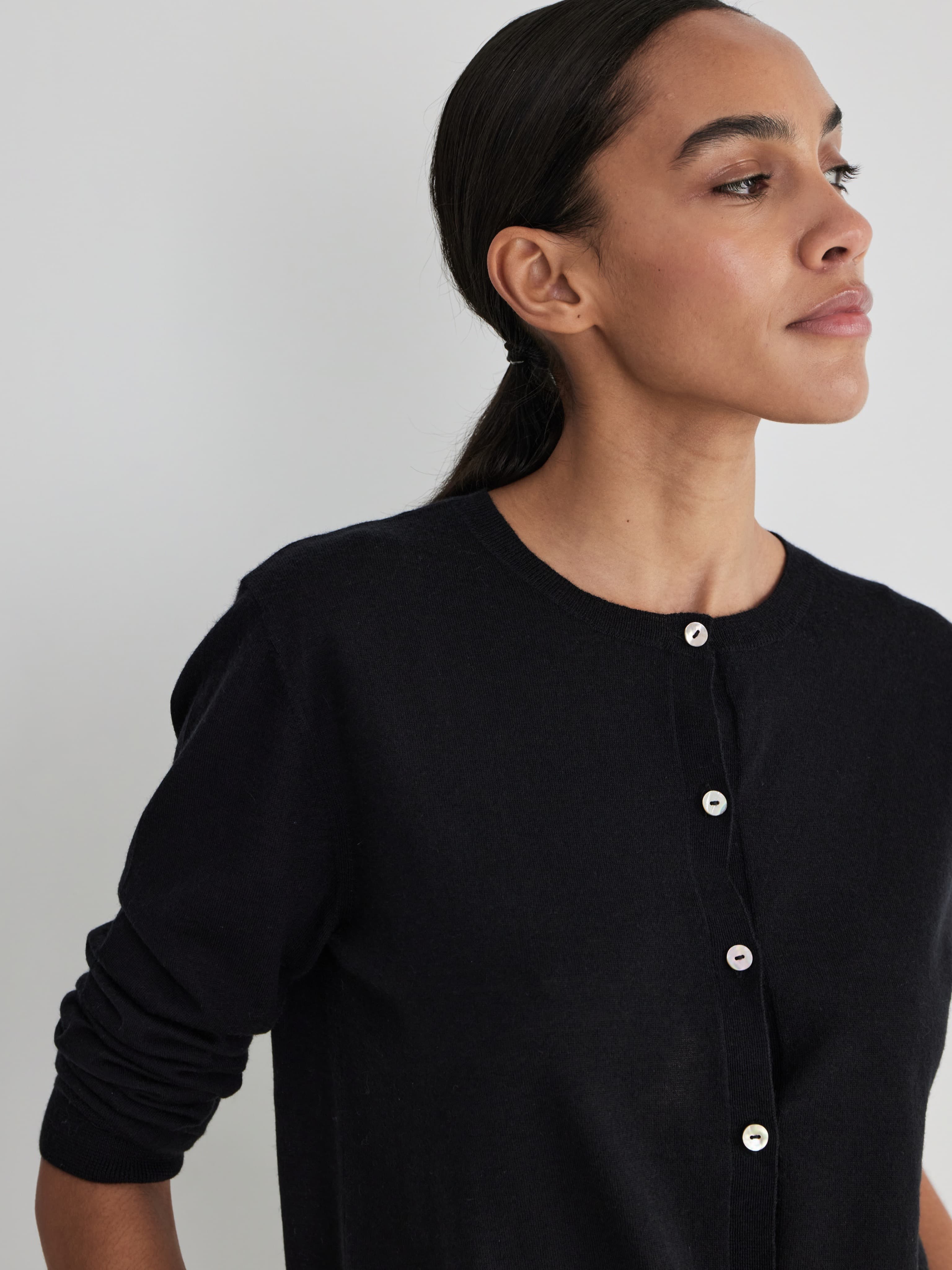КАРДИГАН BASIC BLACK