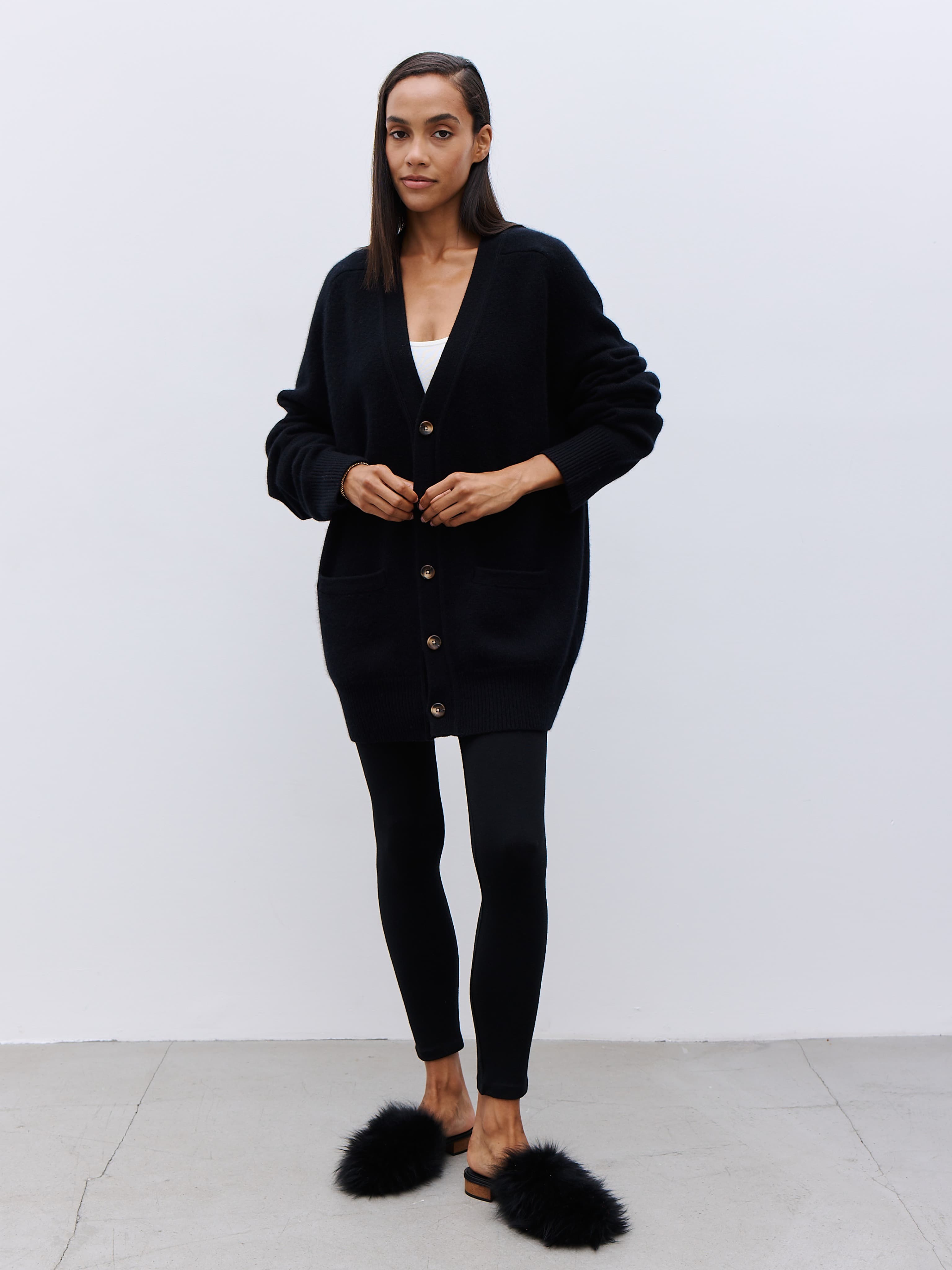 TOTAL BLACK CARDIGAN