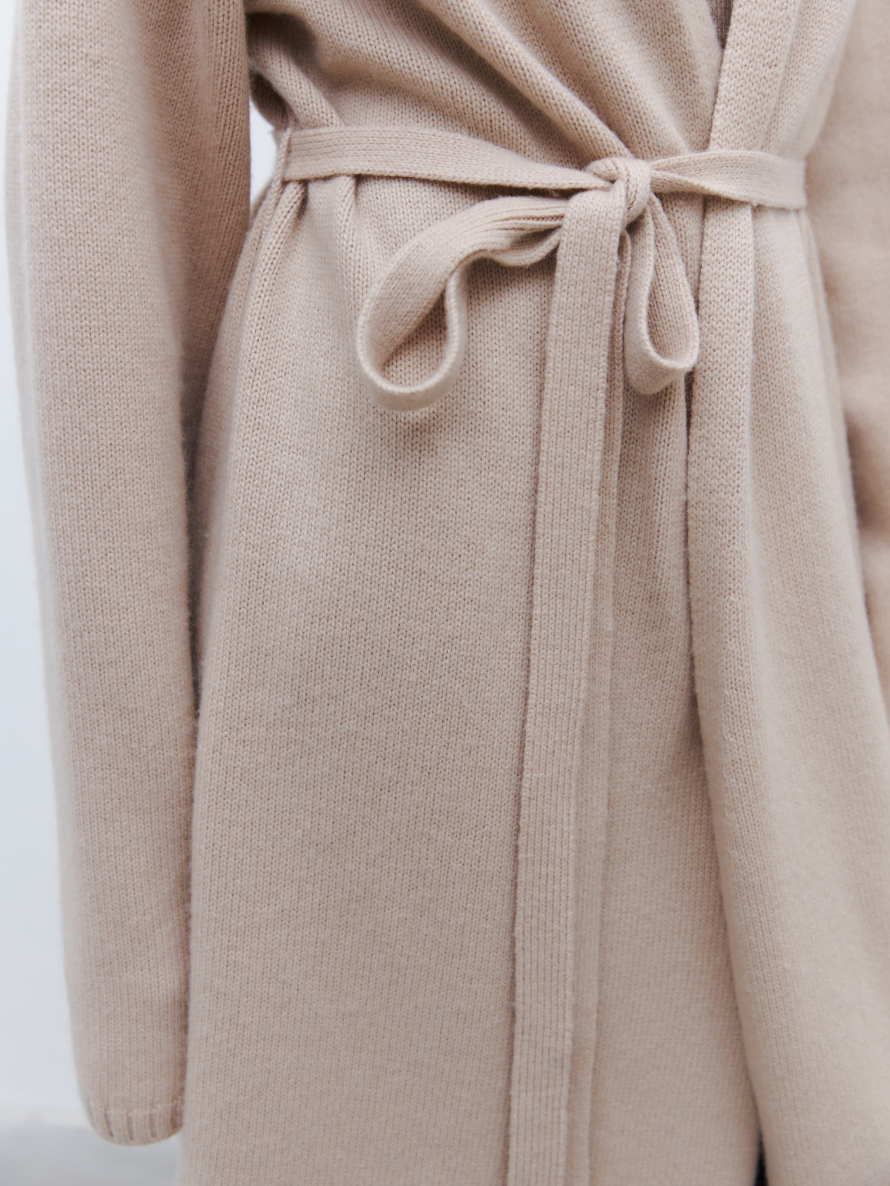 BEIGE CARDIGAN COAT