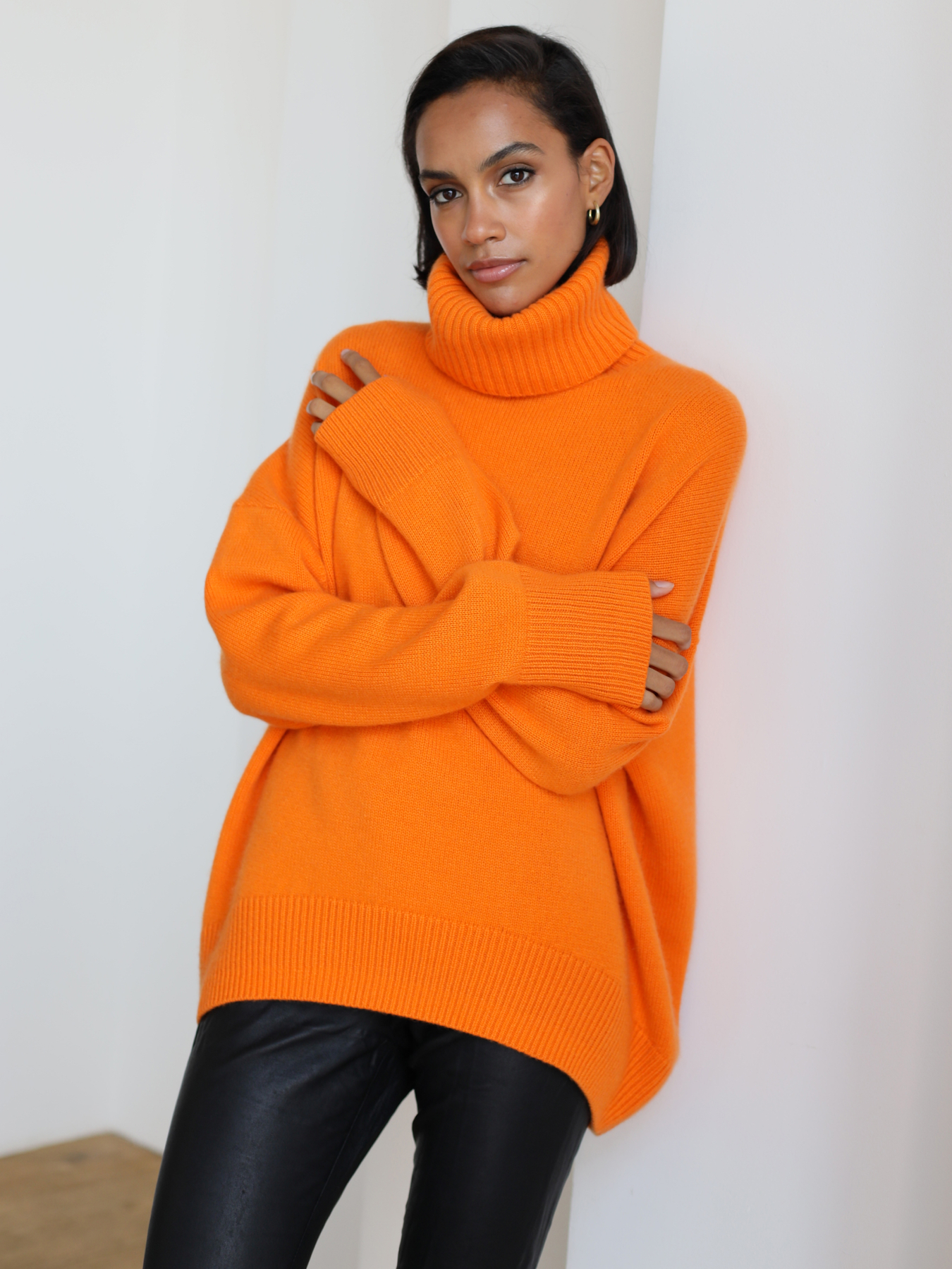 oversized polo neck sweater